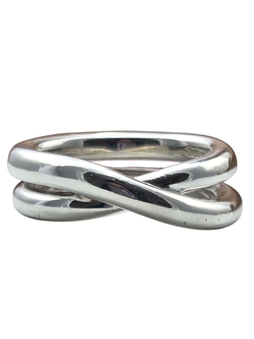 Tiffany & Co. Paloma Picasso Sterling Silver Crossover Ring Size 7 #24751